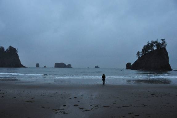 Visitando a bela 2a Beach, em La Push, pequena localidade indígena no litoral do Olympic National Park, no estado de Washington, oeste dos Estados Unidos